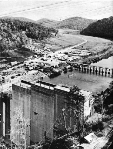 THE UPSTREAM FACE OF NORRIS DAM