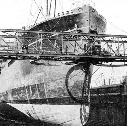 IN TILBURY DRY DOCK in September 1929